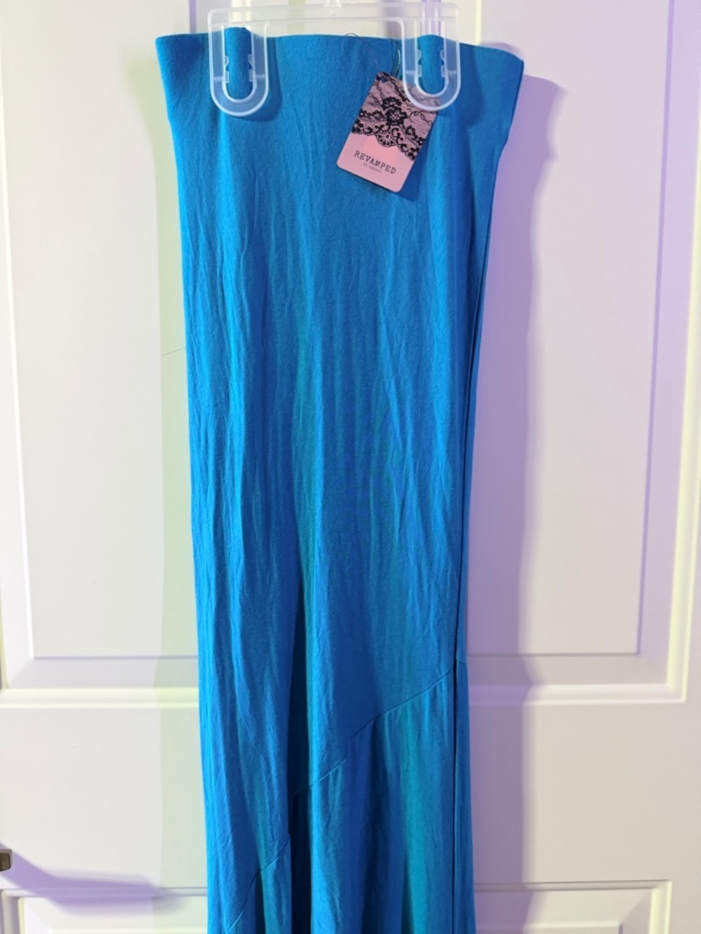 New Blue Strapless Maxi Dress- small - Picture 11 of 11